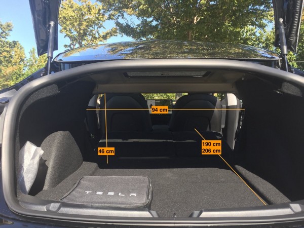 Der Laderaum des Tesla Model 3 im IKEA-Test - bei ECARIO