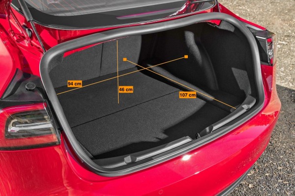 Der Laderaum des Tesla Model 3 im IKEA-Test - bei ECARIO